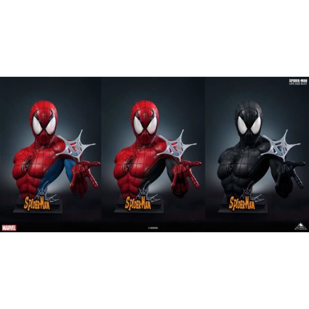 Queen Studio - Spiderman Bust [Blue Red/ Black Red/ Pure Black][1/1 scale]