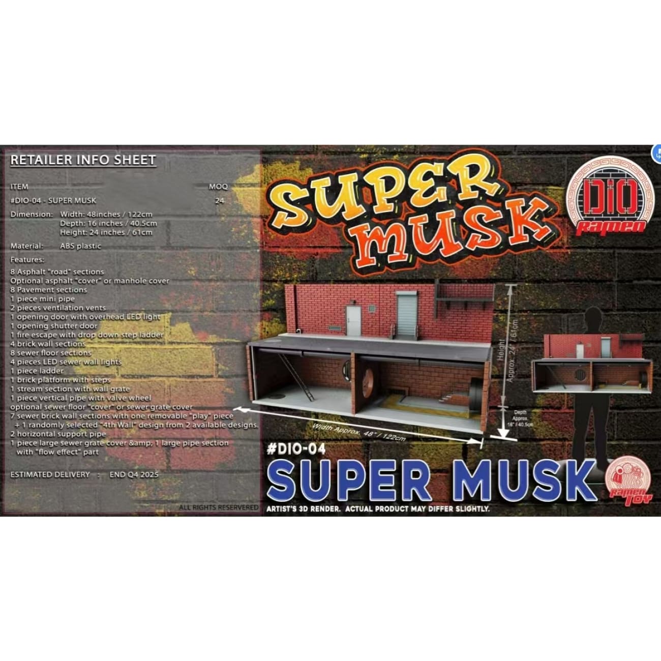 Ramen Toy -  Sewer Scene 2 Models DIO-03 MUSK / DIO-04 SUPER MUSK [2 Variants]