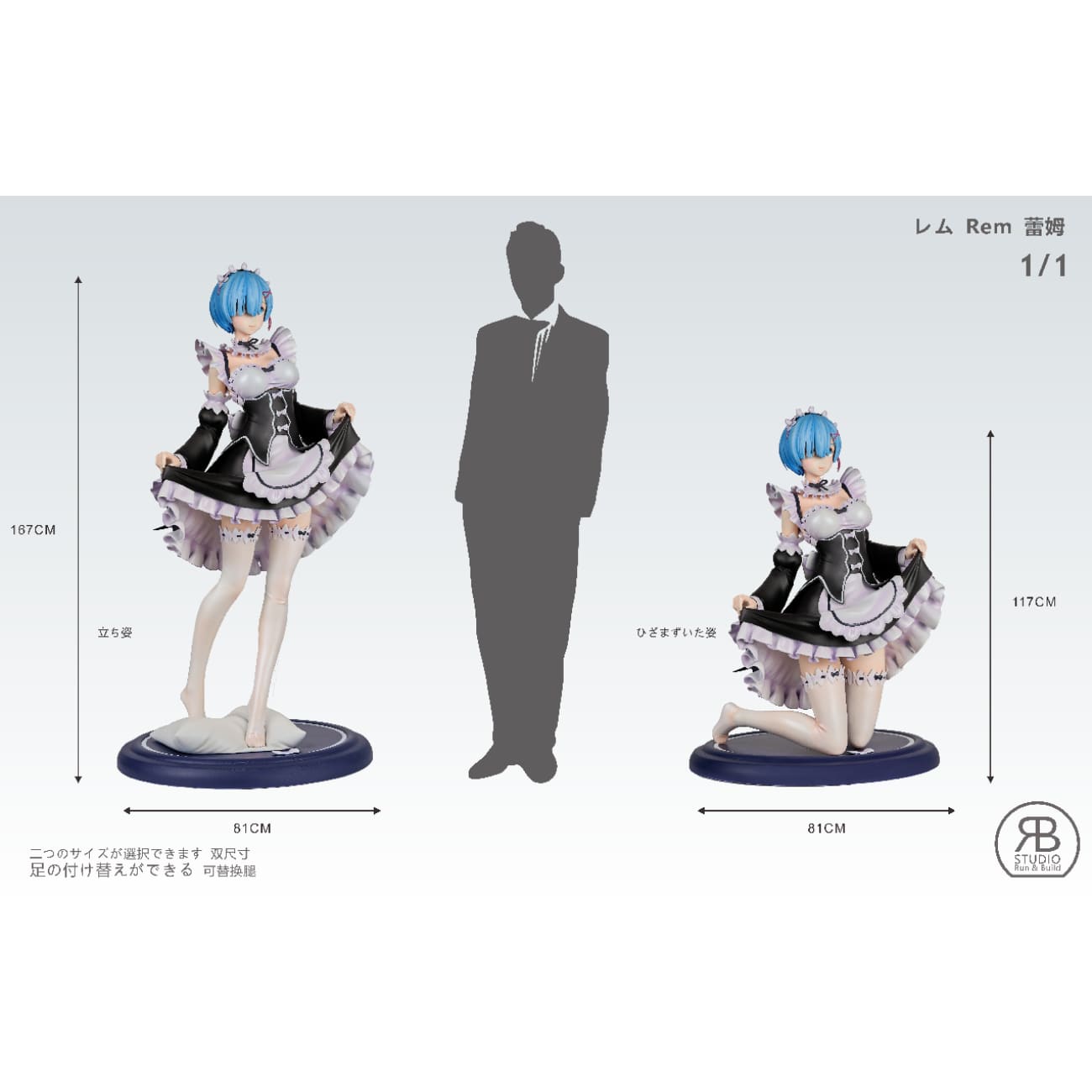  RB Studio - Rem 1/1 scale and 1/4 scale [4 variants]