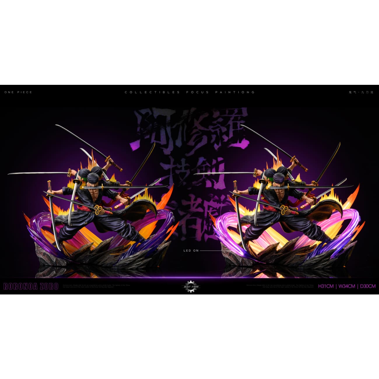 Reset Studio - Asura Draw Sword Dance of the Dead Zoro of the Demon Aura Nine Sword Style [2 Variants]