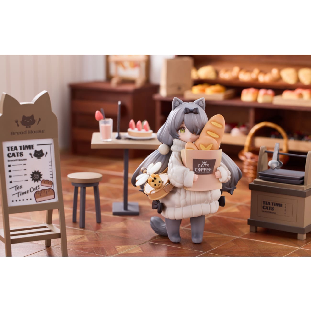 Ribose Studio - Meowtown Bread Shop Clerk Dragon Li / Customer British Shorthair