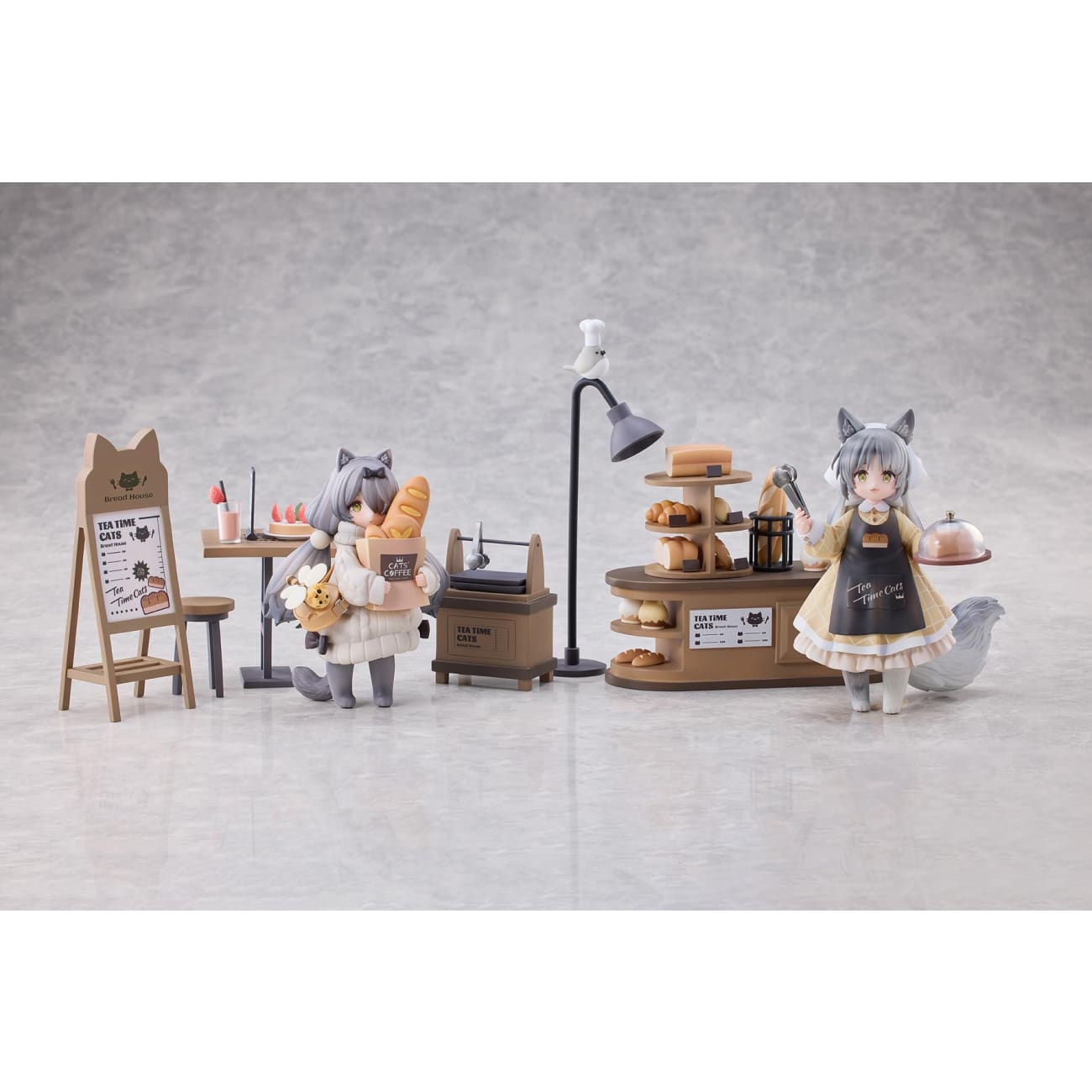 Ribose Studio - Meowtown Bread Shop Clerk Dragon Li / Customer British Shorthair
