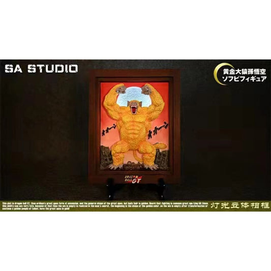 SA Studio - Golden Great Ape (Oozaru) 3D Poster Frame