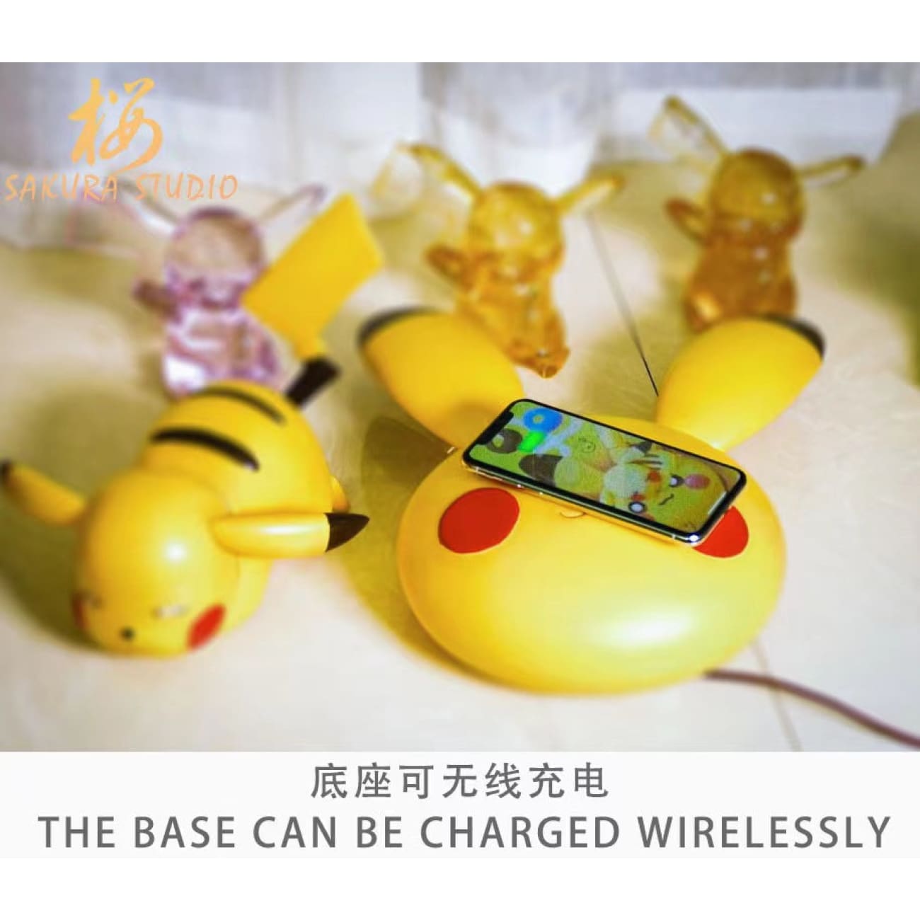 SAKURA Studio - Pikachu and Pikachu wireless charger