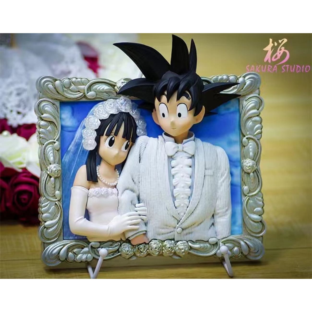 Sakura Studio - Son Goku and Qiqi wedding Frame [Table stand and wall hang]