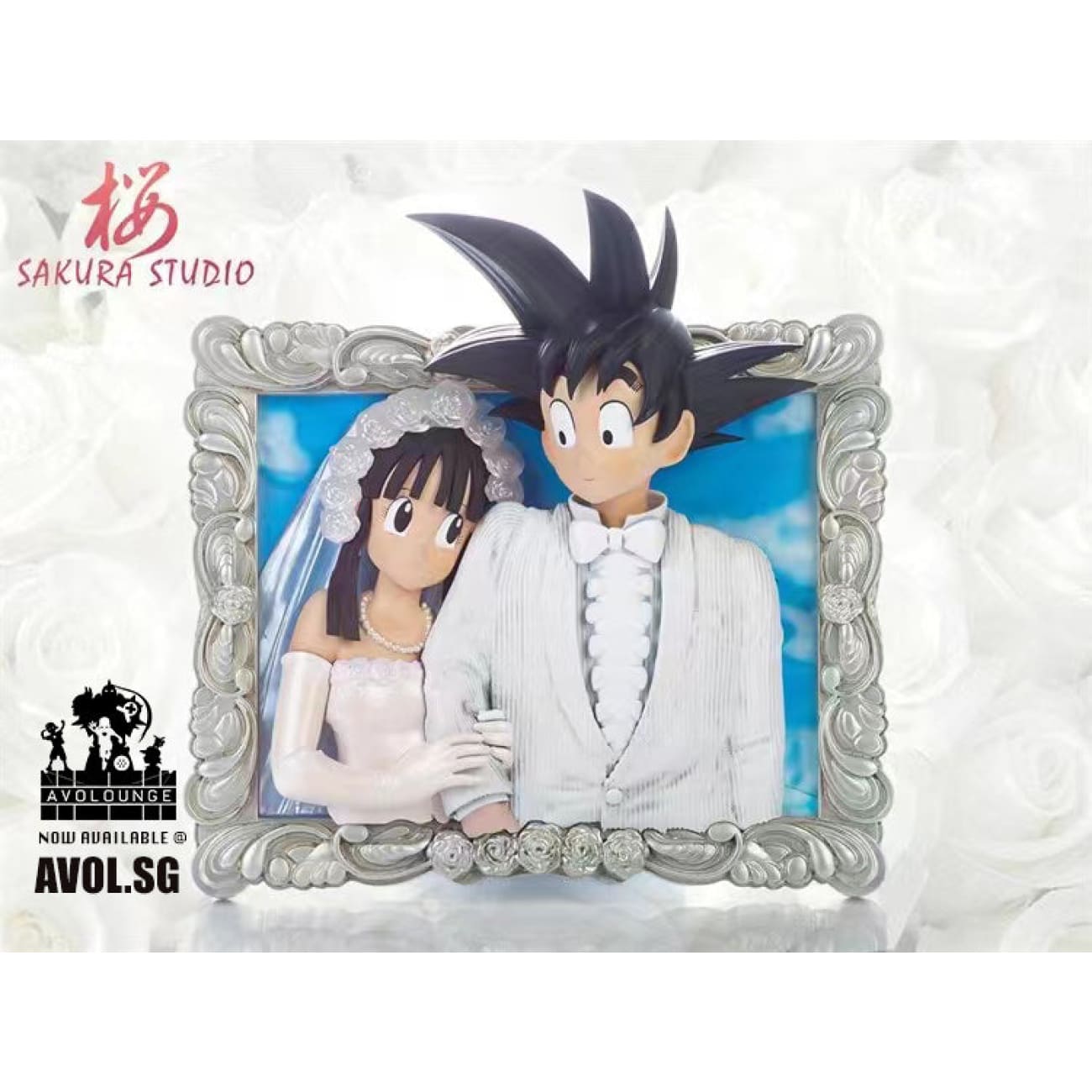 Sakura Studio - Son Goku and Qiqi wedding Frame [Table stand and wall hang]