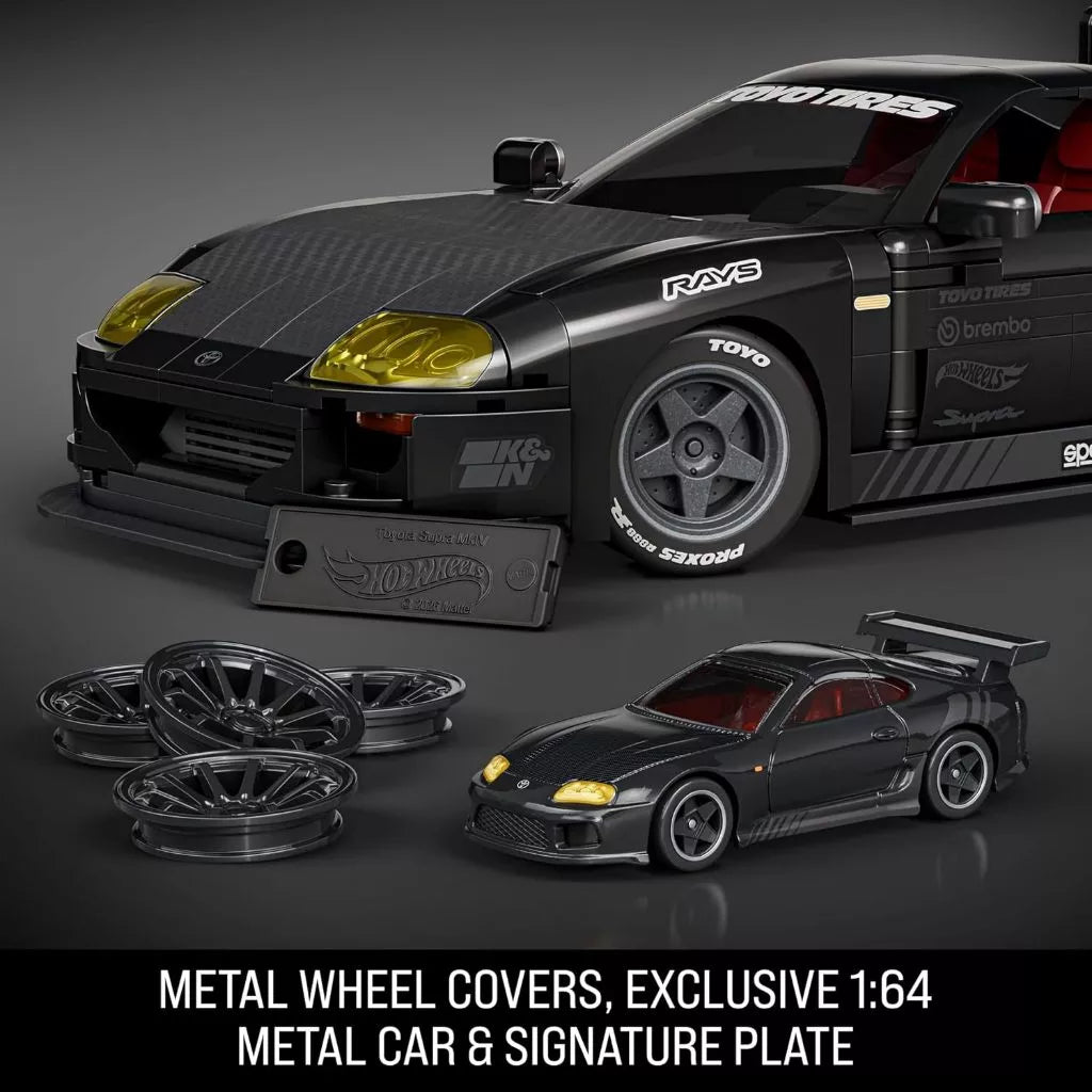 Hot Wheels x Mattel Brick Shop - ’94 Toyota Supra MKIV – 1:16 Scale Building Set