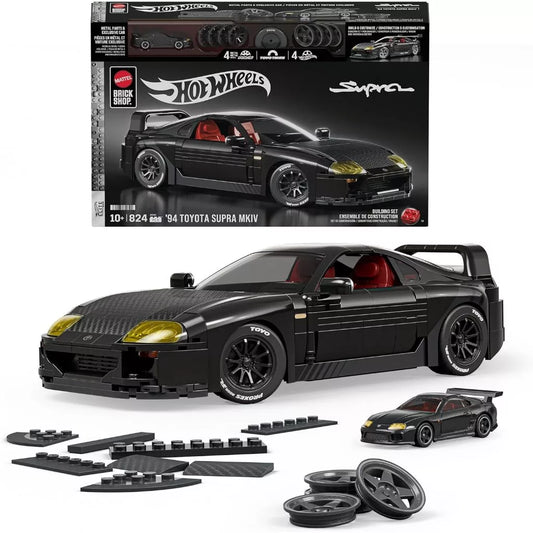 Hot Wheels x Mattel Brick Shop - ’94 Toyota Supra MKIV – 1:16 Scale Building Set