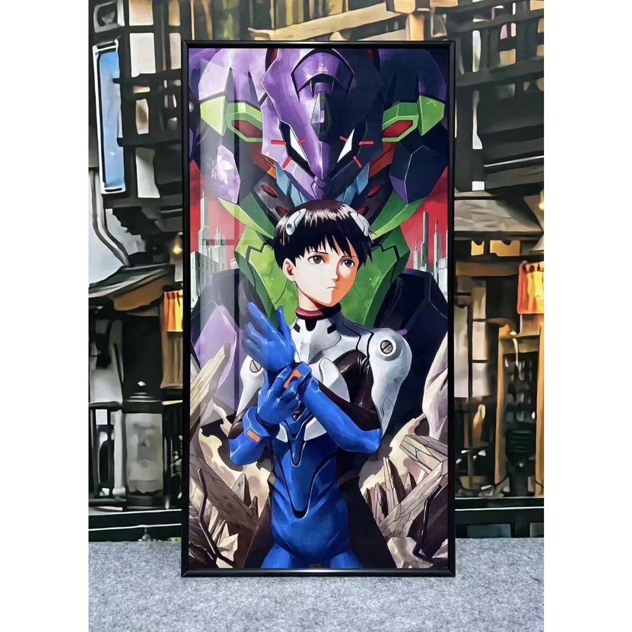 Shinji Ikari / Rei Ayanami / Asuka Langley Soryu Poster Frame