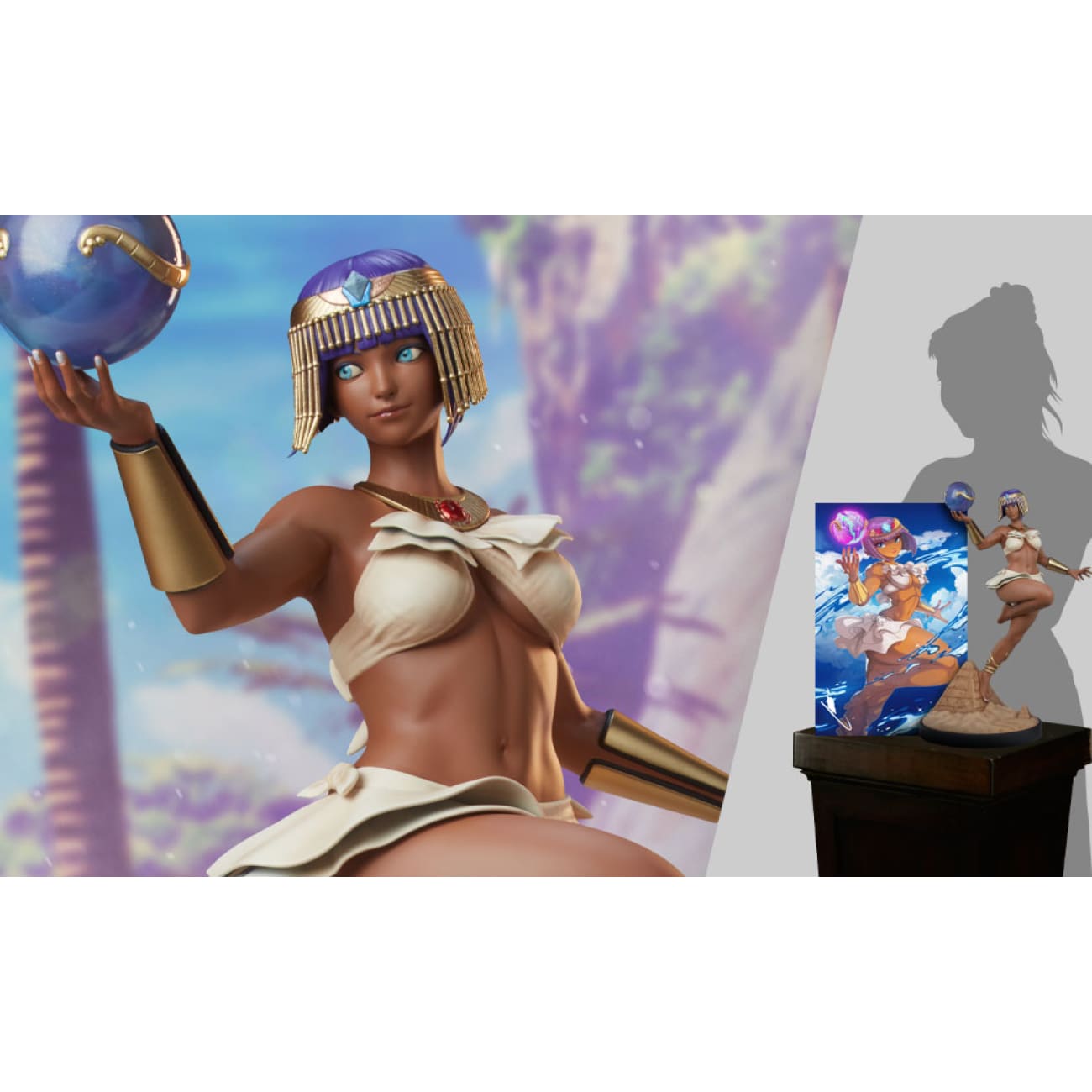 Sideshow Studio - Menat Statue 1/4 scale [White/ Red]