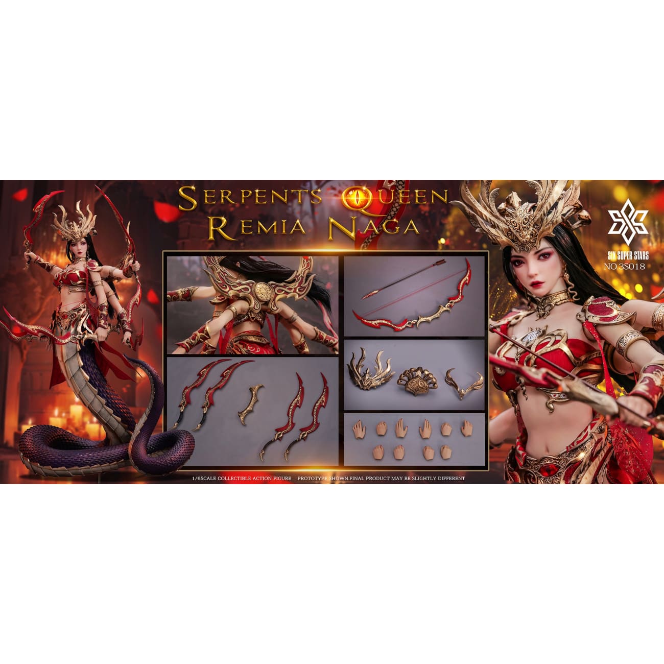 Six Super Stars x 3STOYS - Serpent Queen Remia Naga 3S018