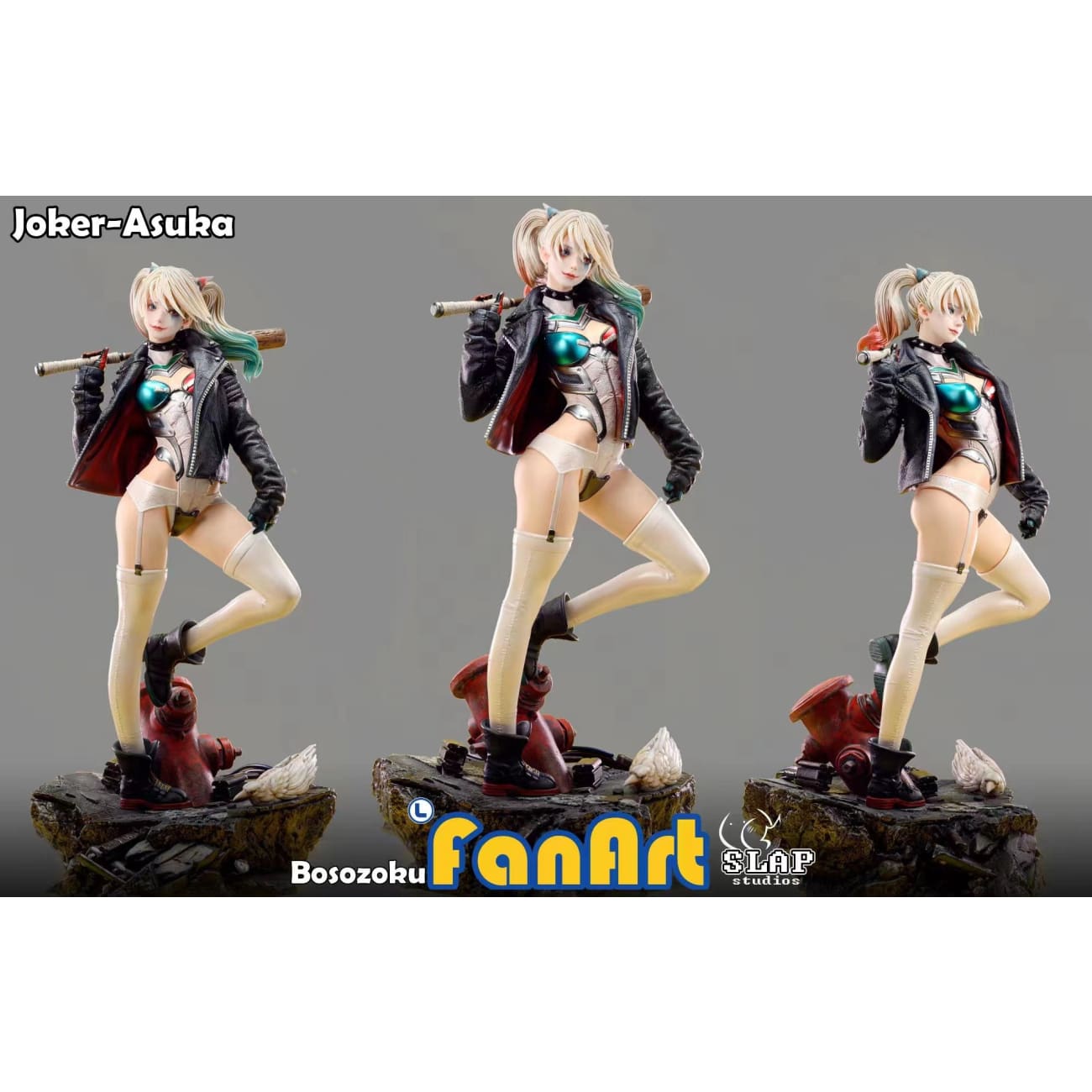 Slap Studio x Fanart - Asuka Langley Soryu / Harley Quinn [Cast Off][3 Variants]