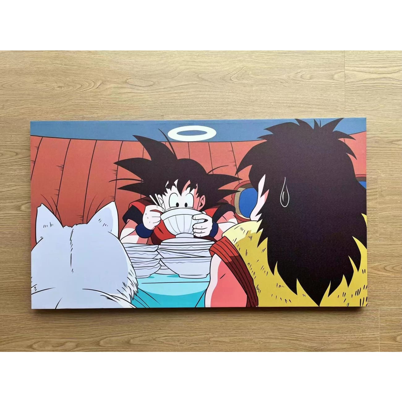 Son Goku Eatting poster canvas