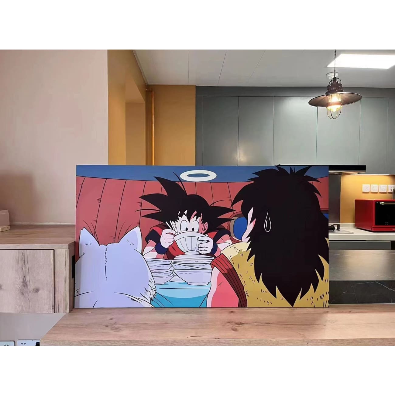 Son Goku Eatting poster canvas