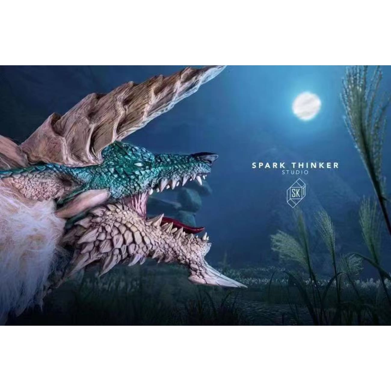 Spark Thinker Studio - Thunder wolf Head piece wall display