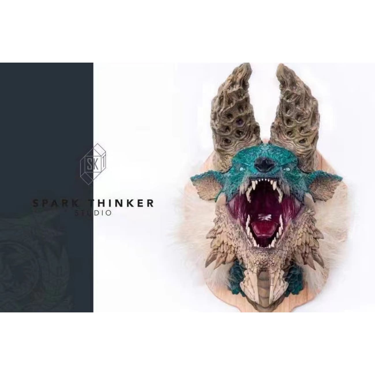 Spark Thinker Studio - Thunder wolf Head piece wall display