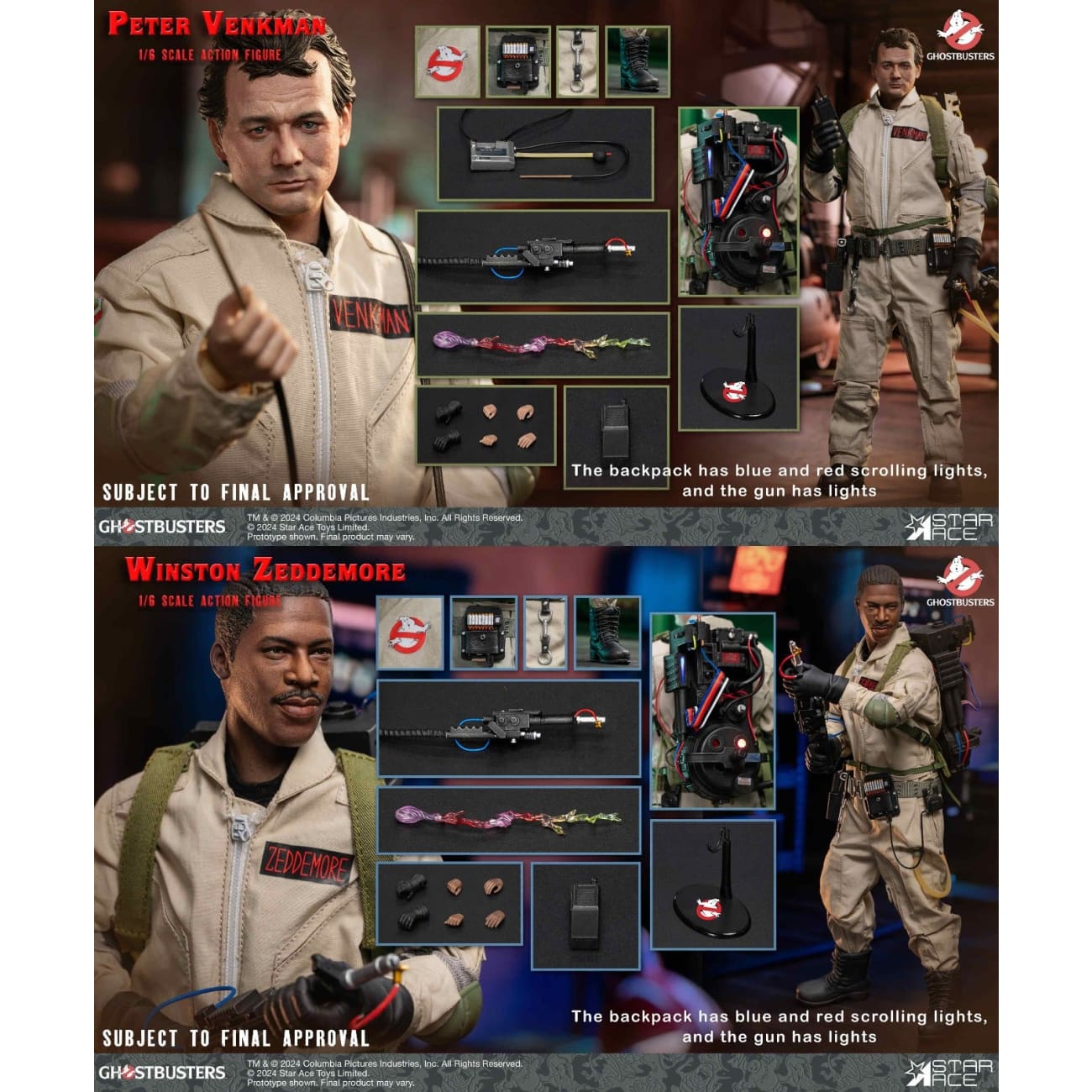Star Ace Toys - Peter Venkman [SA0151] / Winston Zeddemore [SA0154]