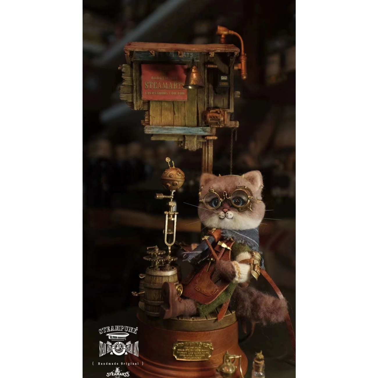 Steamarts - Steampunk Mechanic No. 2 Mr Blue [Wool Felt Hand Made]
