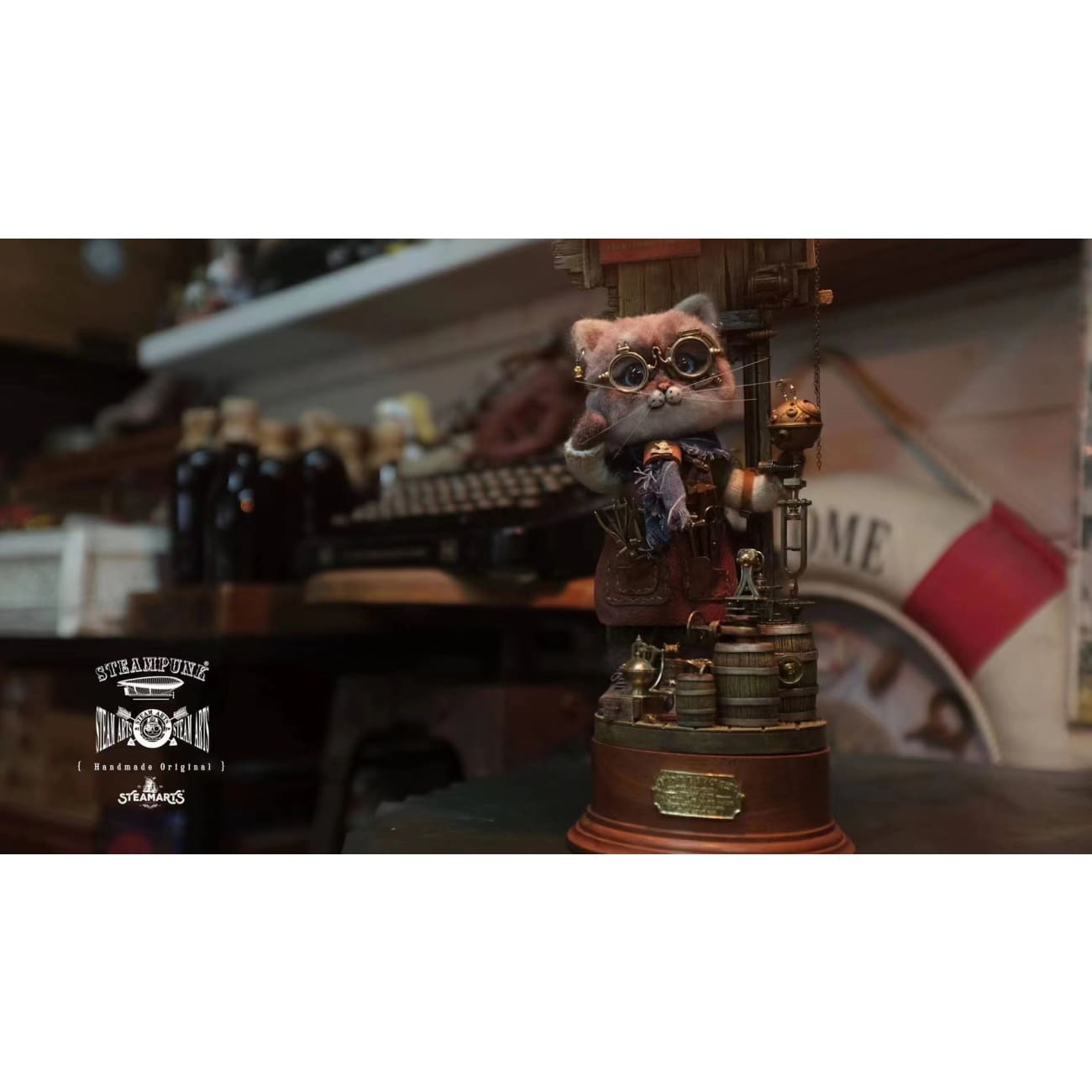 Steamarts - Steampunk Mechanic No. 2 Mr Blue [Wool Felt Hand Made]