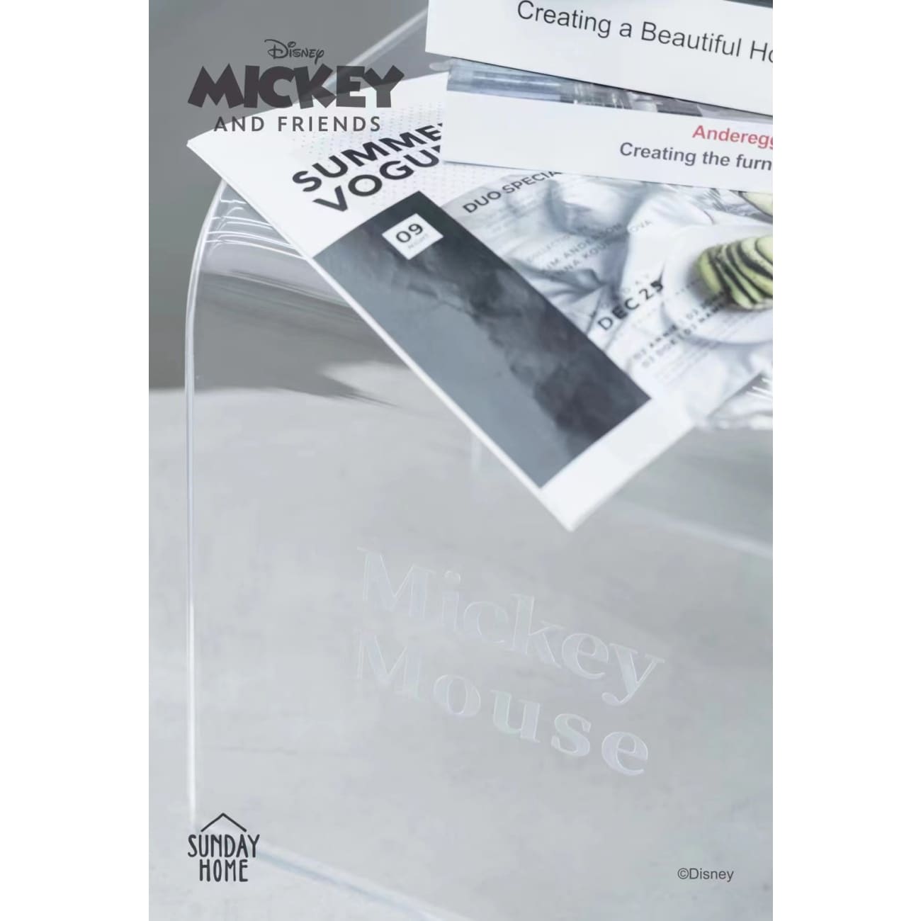 Sunday Home - Mickey Mouse Acrylic Table and Stool