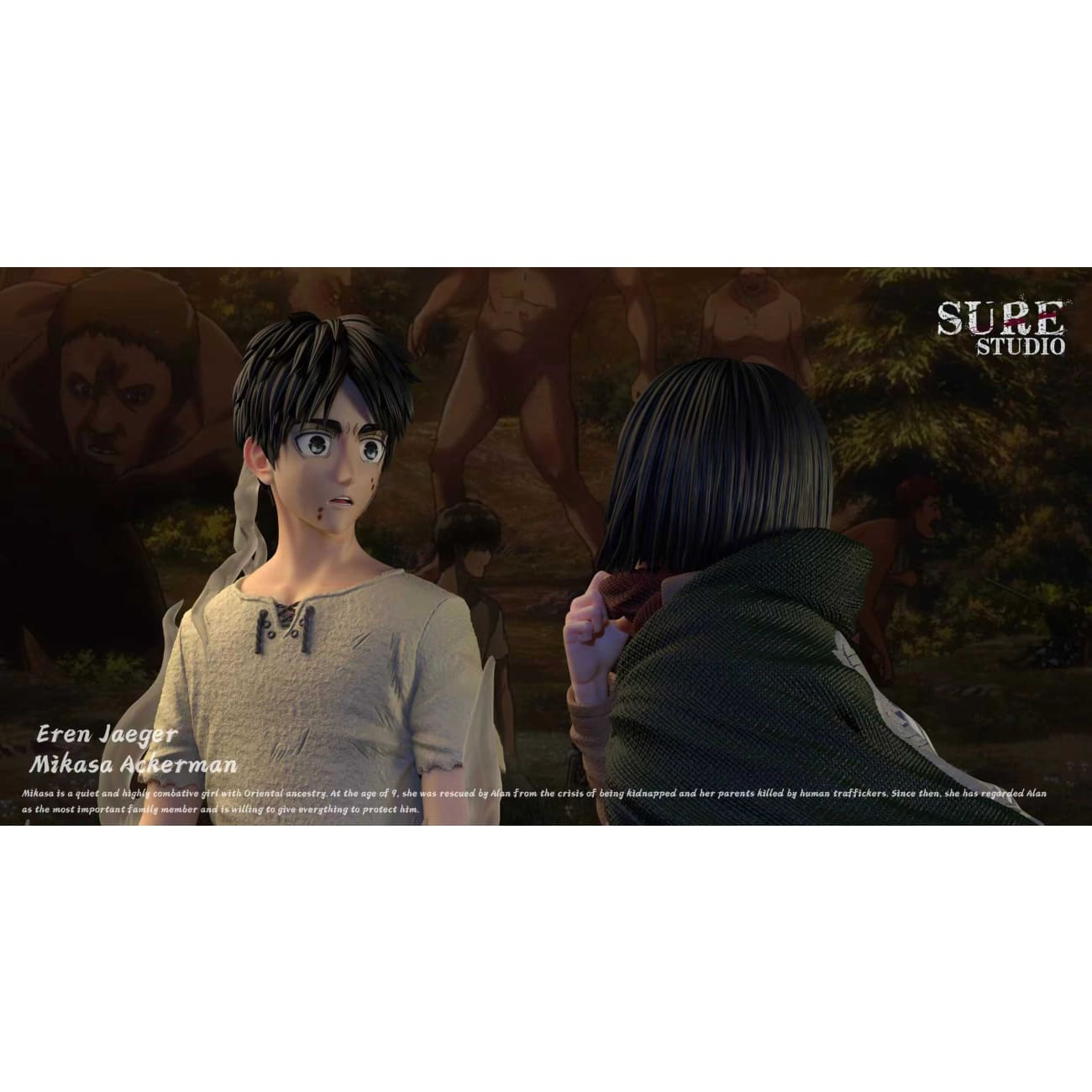 Sure Studio - Eren Yeager & Mikasa Ackerman Wrap Scarf 2.0