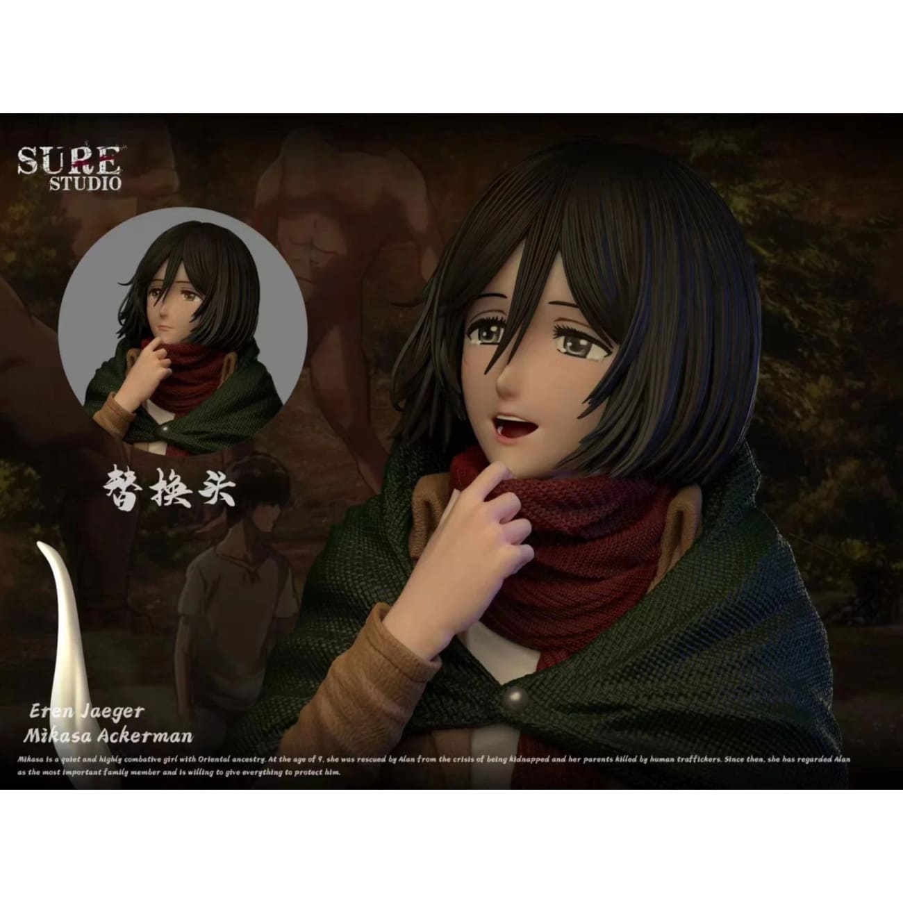 Sure Studio - Eren Yeager & Mikasa Ackerman Wrap Scarf 2.0