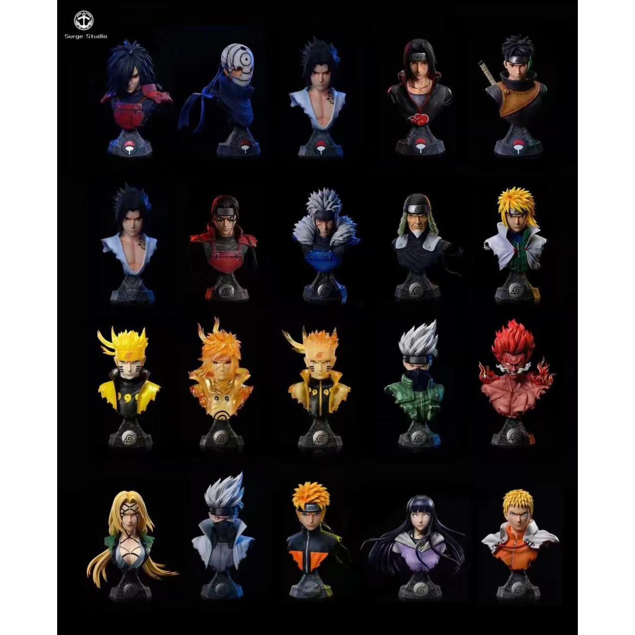 Surge Studio - Naruto Hokage Bust / Hinata Hyuga Bust 