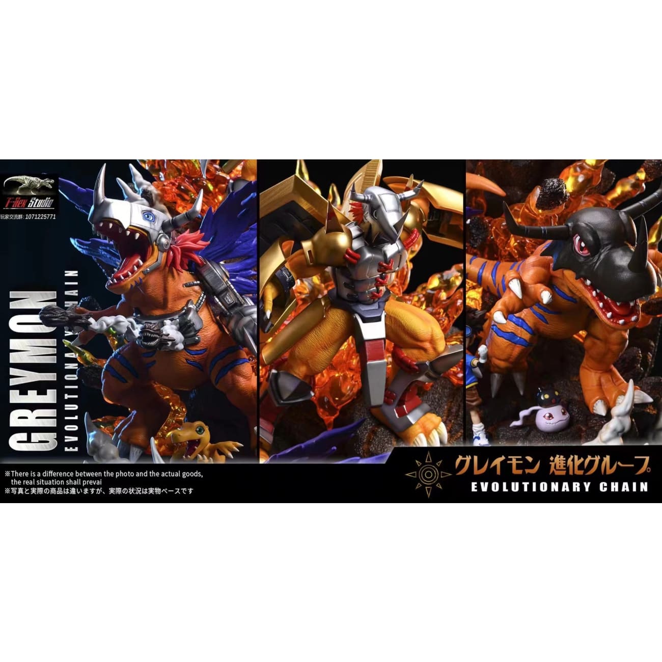 T-rex Studio - Greymon Evolutionary Chain [Standard/ Deluxe]