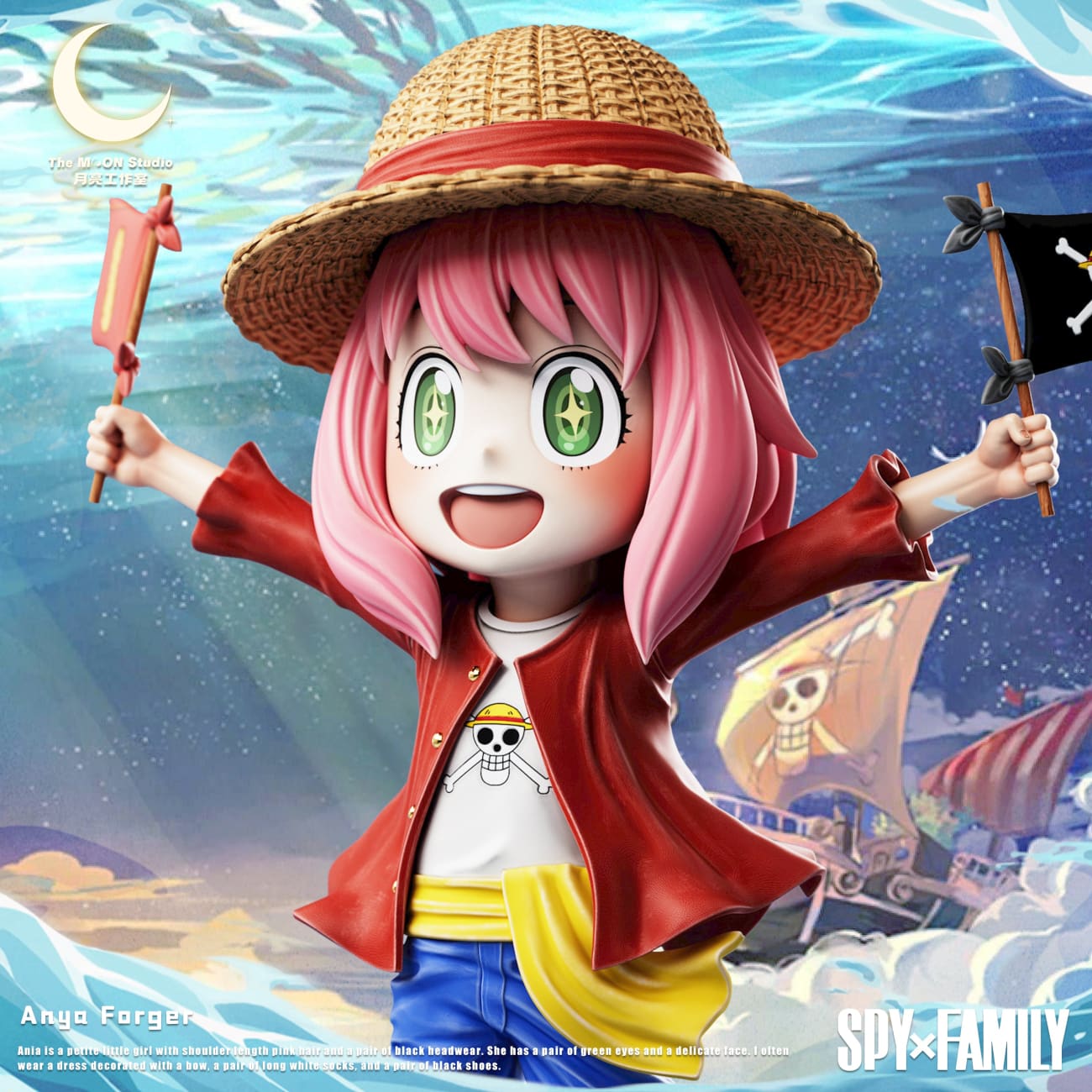 The Moon Studio - Anya Forger Cosplay Monkey D. Luffy