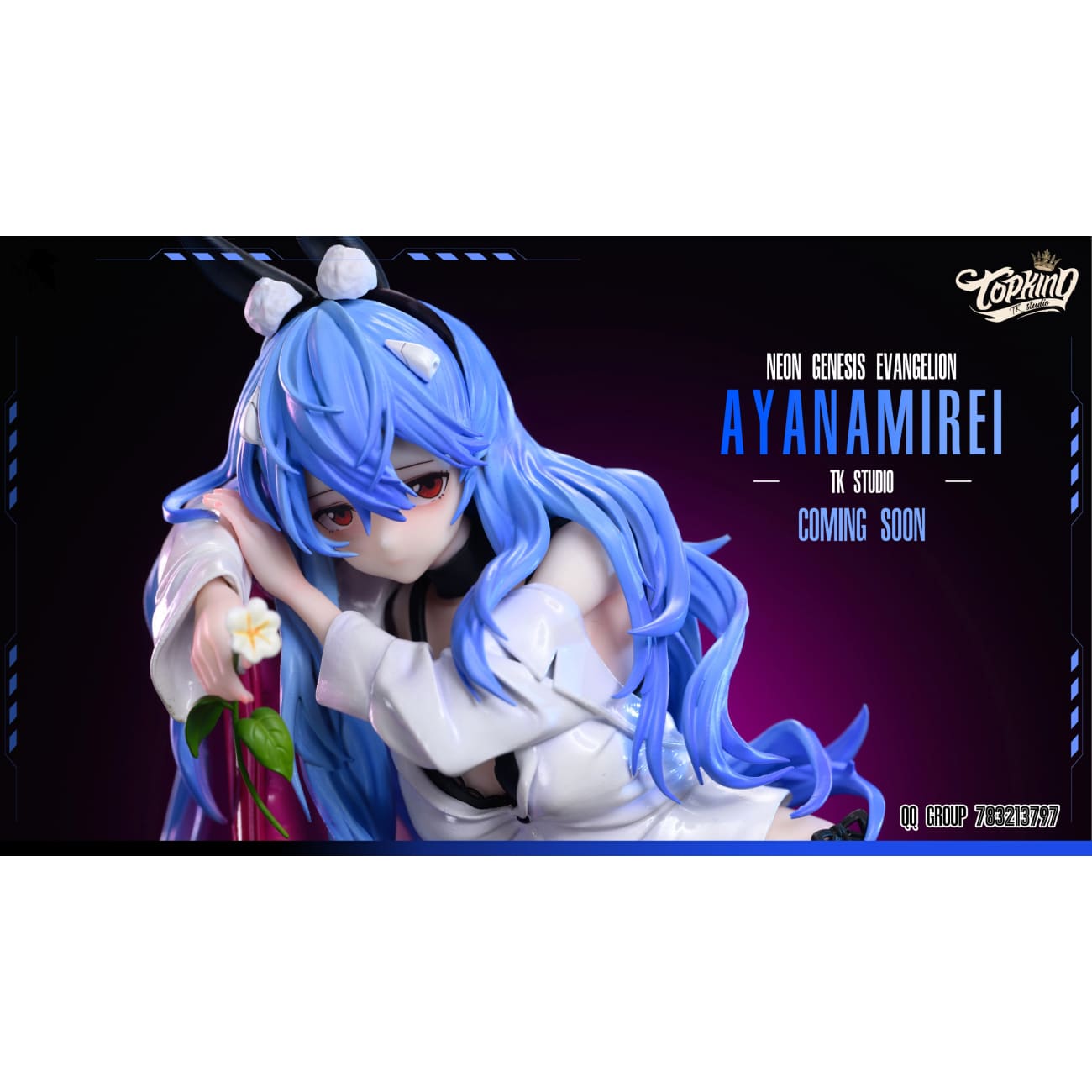 Top King Studio - Sitting Rei Ayanami Long Hair Ver.