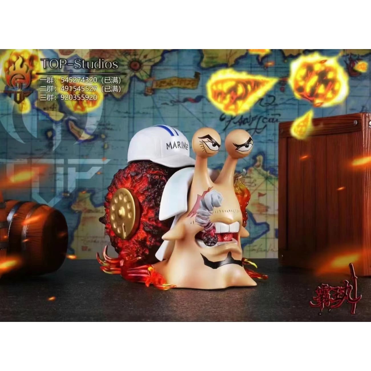 Top Studio - Akainu / Nightmare Luffy / Vagabond Aokiji / Whitebeard Den Den Mushi