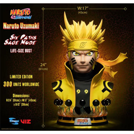 Toynami - Naruto Uzumaki Six Paths Sage Mode Life-Size Bust [Licensed]