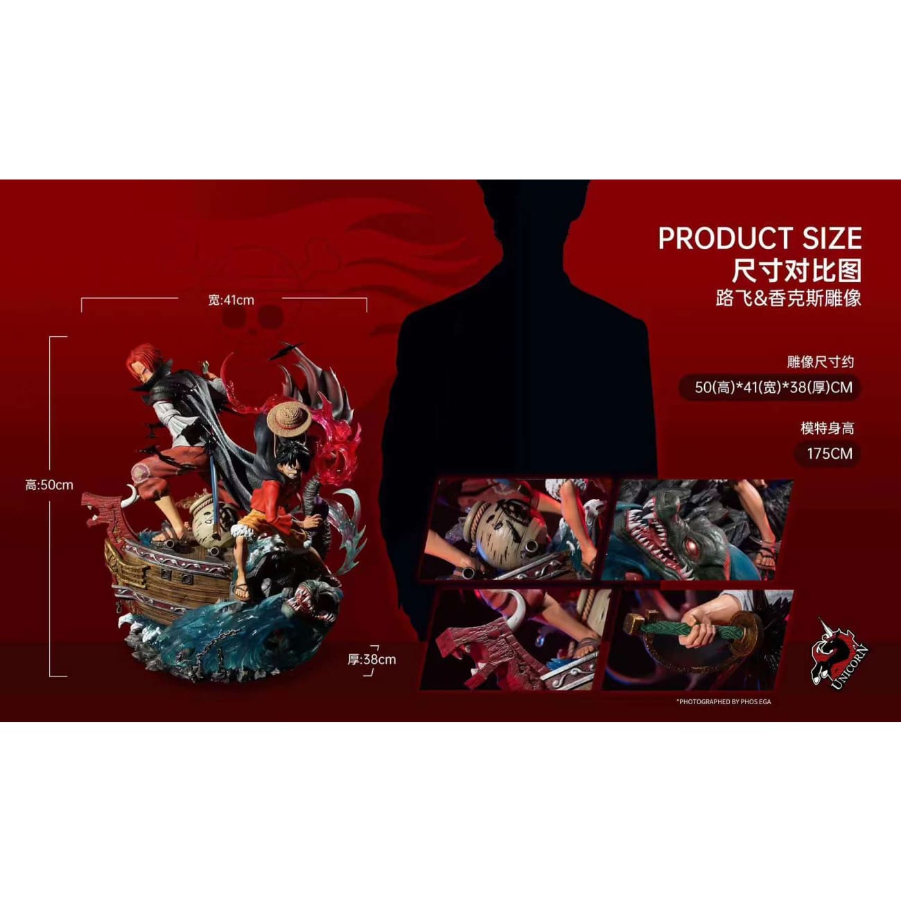 Unicorn Studio - Straw Hat Pirates Luffy & Red Hair Shanks