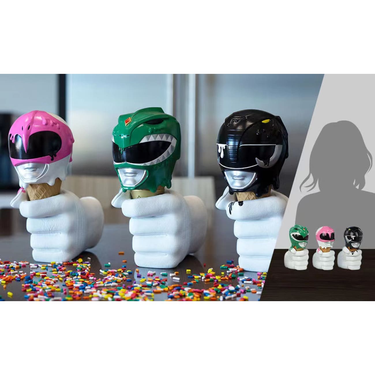 Unruly Industries - Mighty Morphin Power Rangers Scoops Set [Green, Black and Pink / Red, Yellow and Blue]