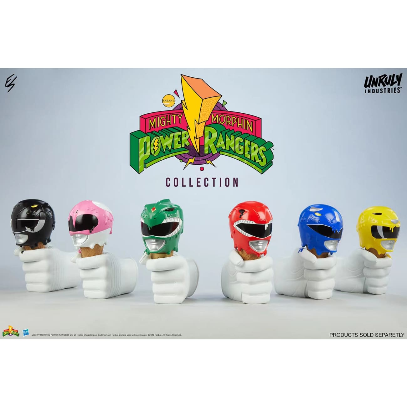 Unruly Industries - Mighty Morphin Power Rangers Scoops Set [Green, Black and Pink / Red, Yellow and Blue]