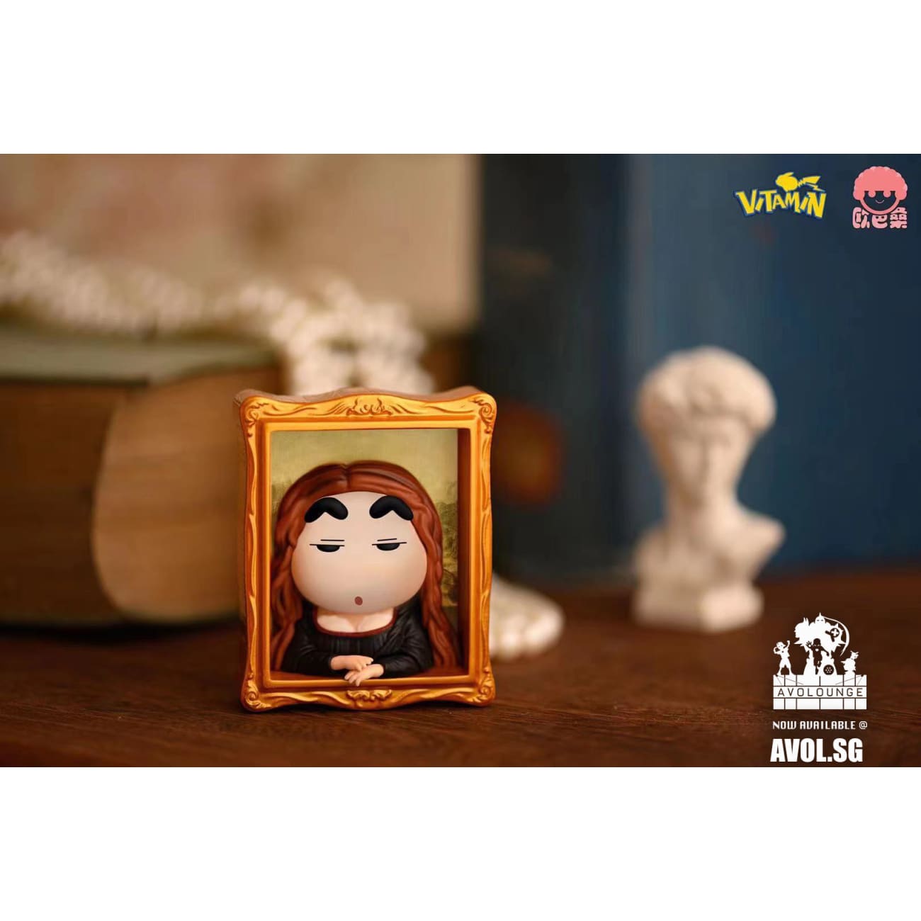 Vitamin X Obasan Studio - Crayon Shin chan cosplay Monalisa /as Girl as Pearl Earring 