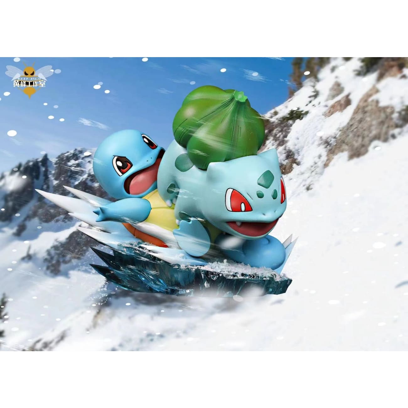WASP Studio - Bulbasaur & Squirtle Skiing