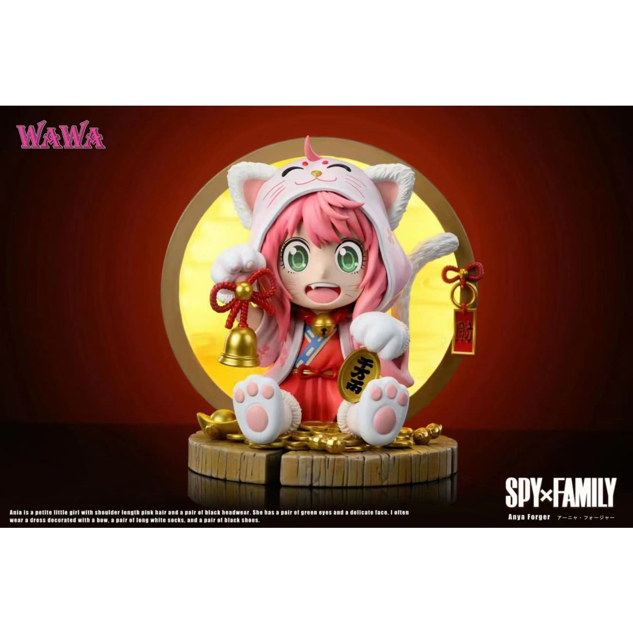 WAWA Studio - Anya Forger Cosplay Lucky Cat
