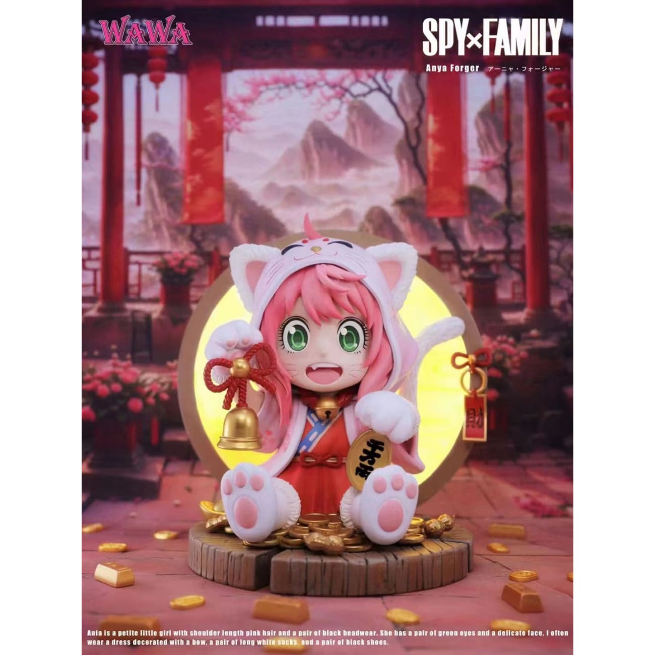 WAWA Studio - Anya Forger Cosplay Lucky Cat