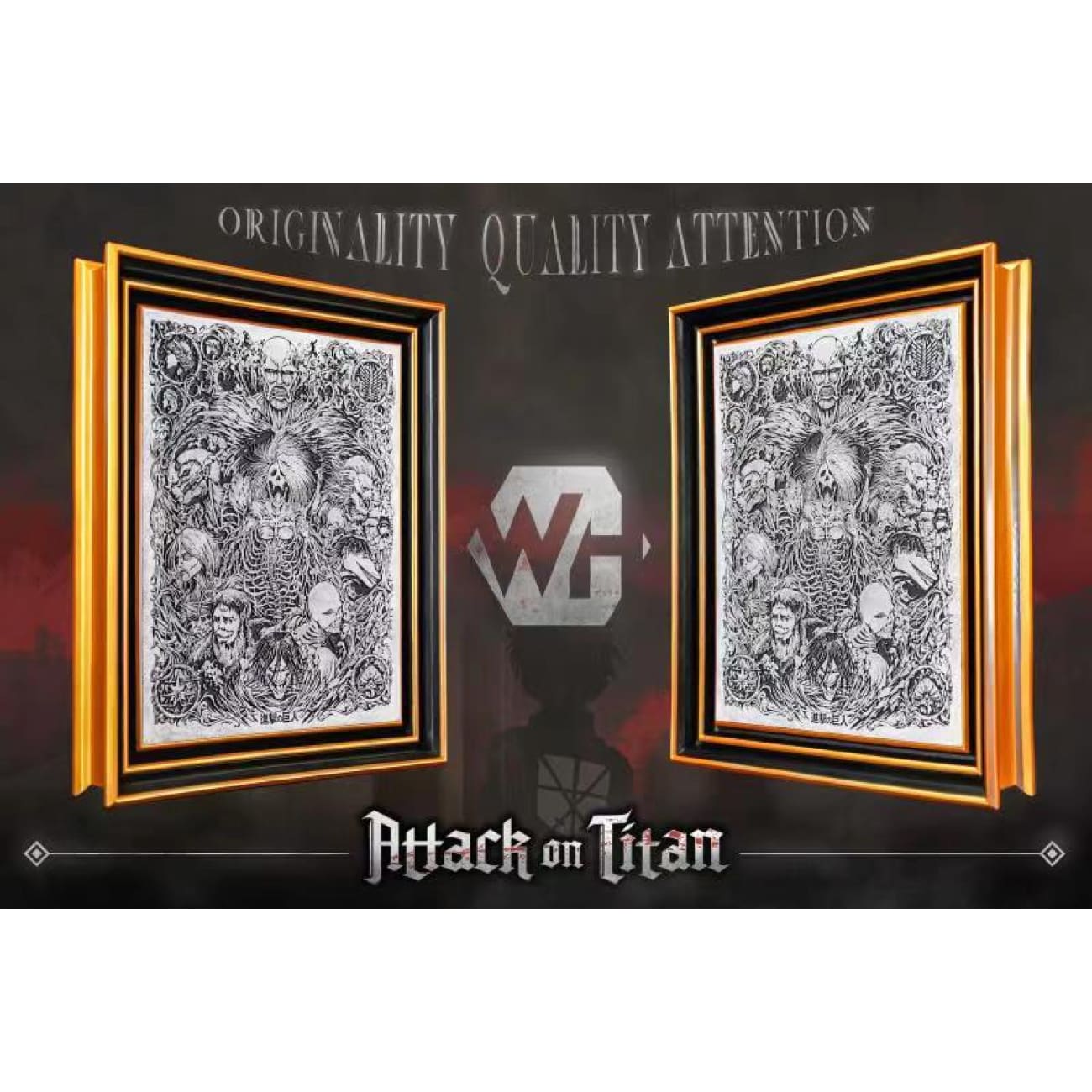 Wh Studio - Attack on Titan Art Frame [2 Variants]
