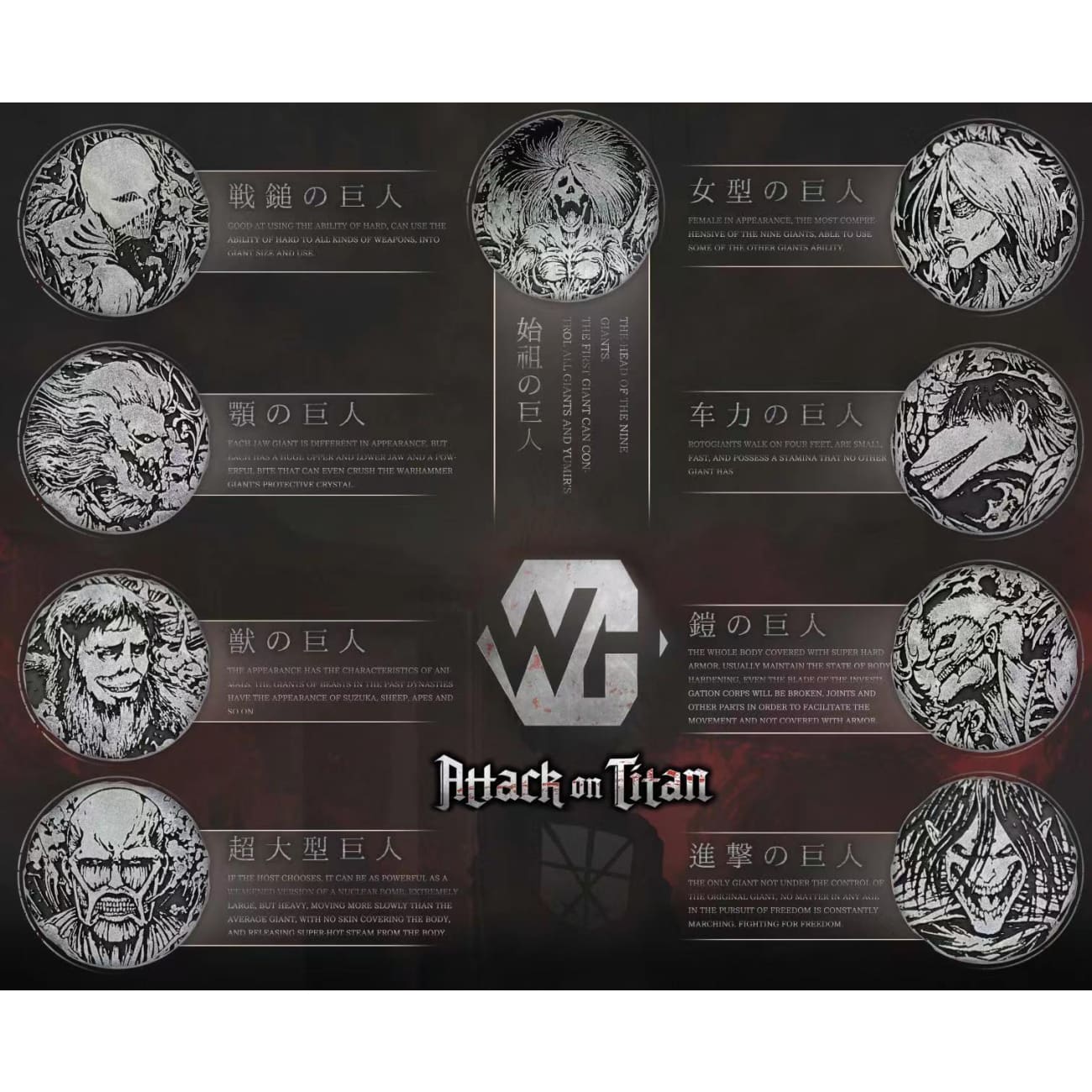 Wh Studio - Attack on Titan Art Frame [2 Variants]