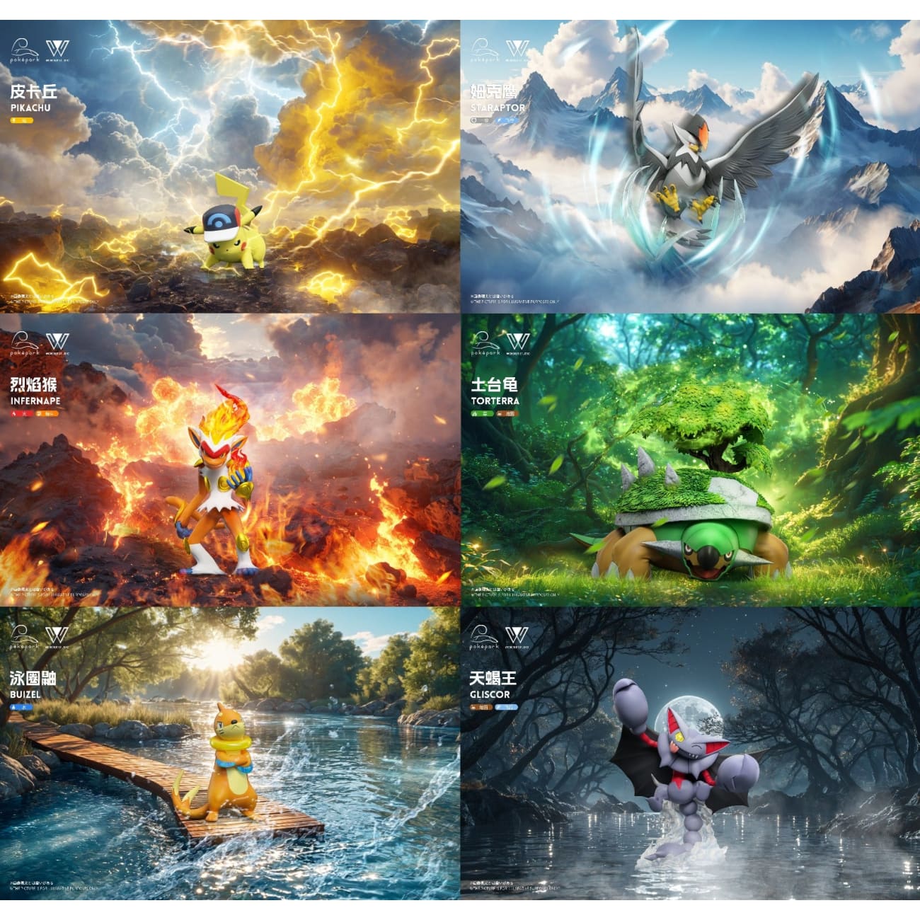 Wonder Studio x Pokepark Studio - Ash Ketchum Team 002 Sinnoh Region