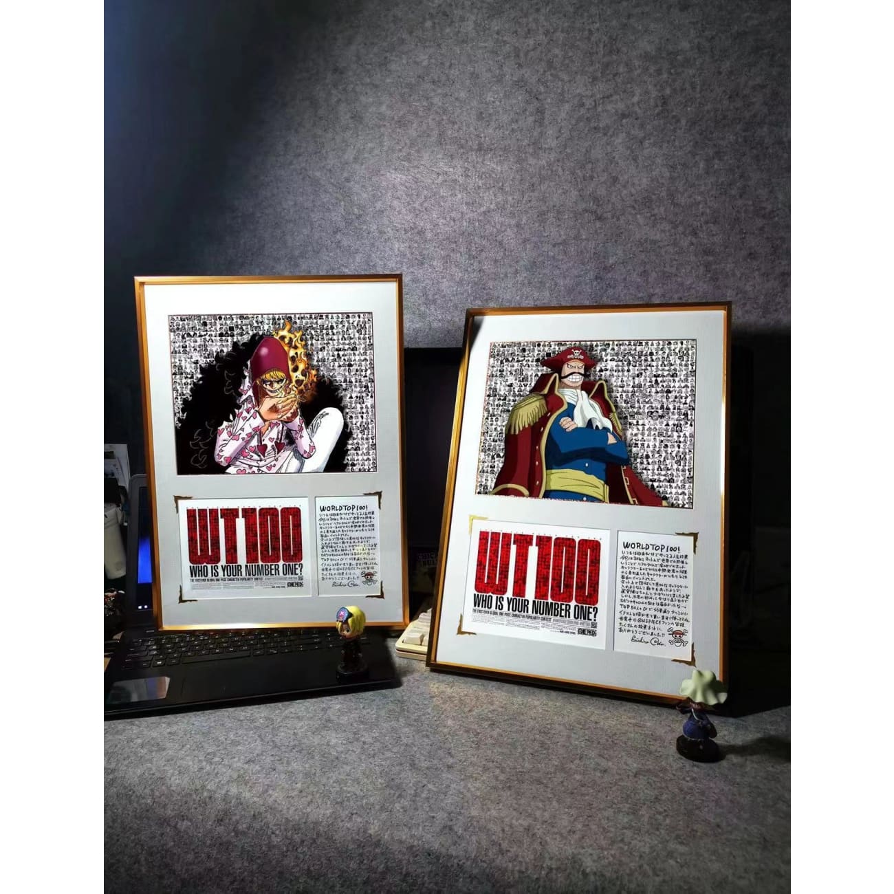 WT 100 - Corazon / Gol D Roger Poster Frame