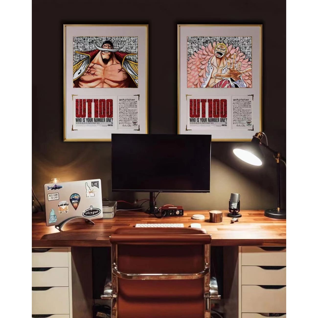 WT100 - Whitebeard (Edward Newgate) / Donquixote Doflamingo poster frame