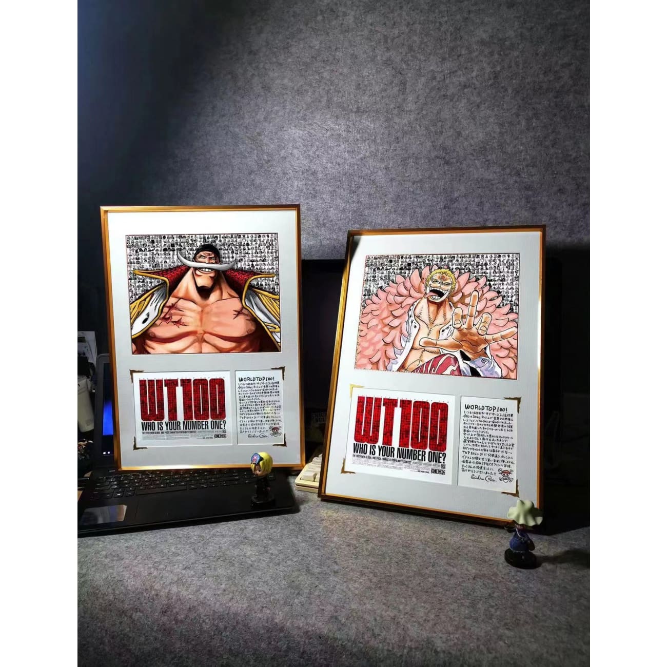 WT100 - Whitebeard (Edward Newgate) / Donquixote Doflamingo poster frame