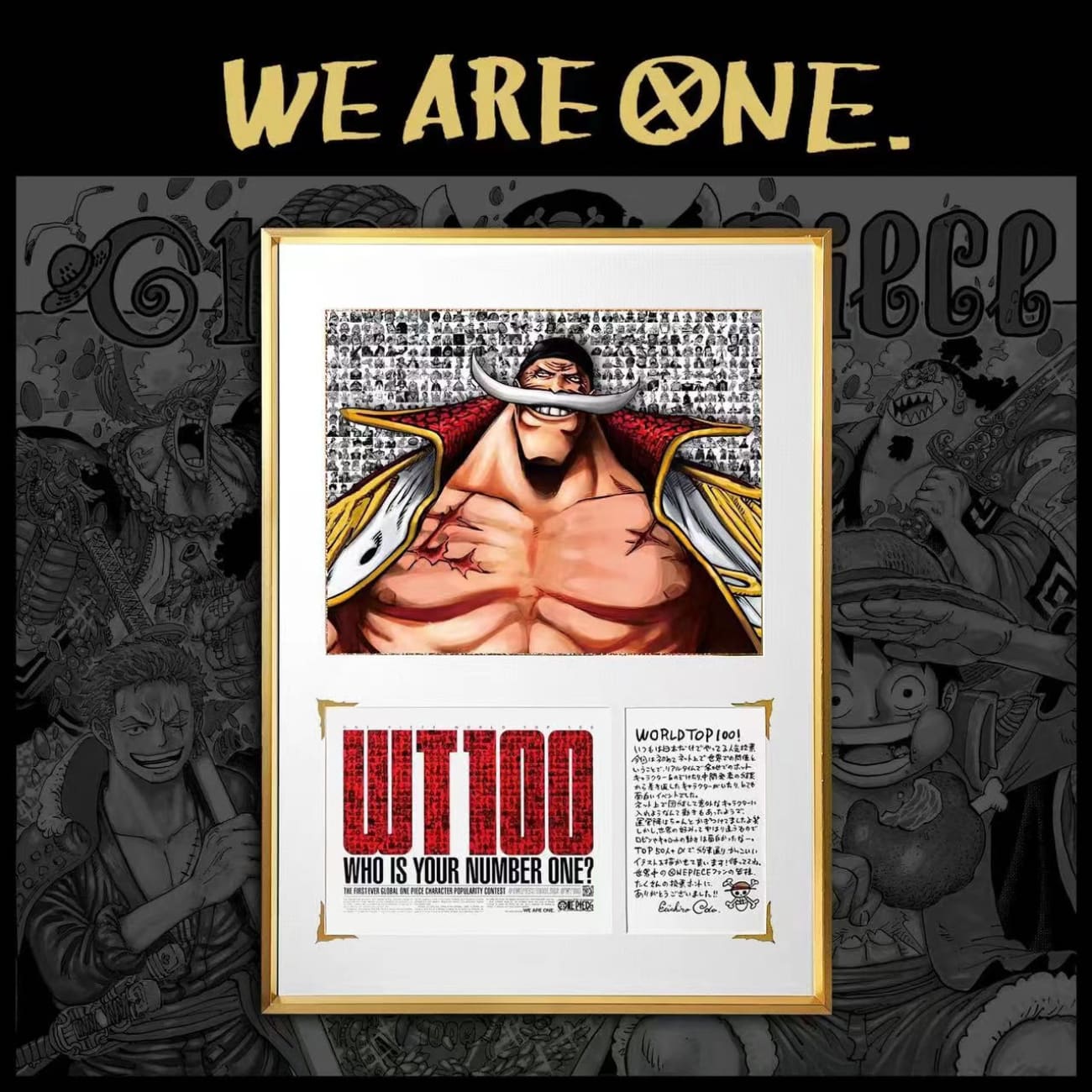 WT100 - Whitebeard (Edward Newgate) / Donquixote Doflamingo poster frame