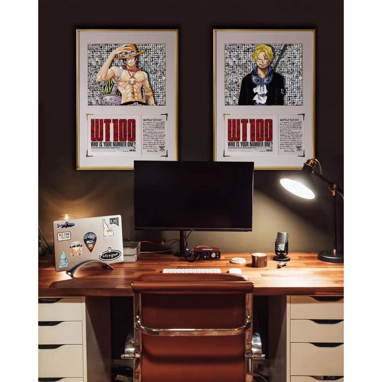 WT100 - World Top Sanji / Sabo Poster Frame