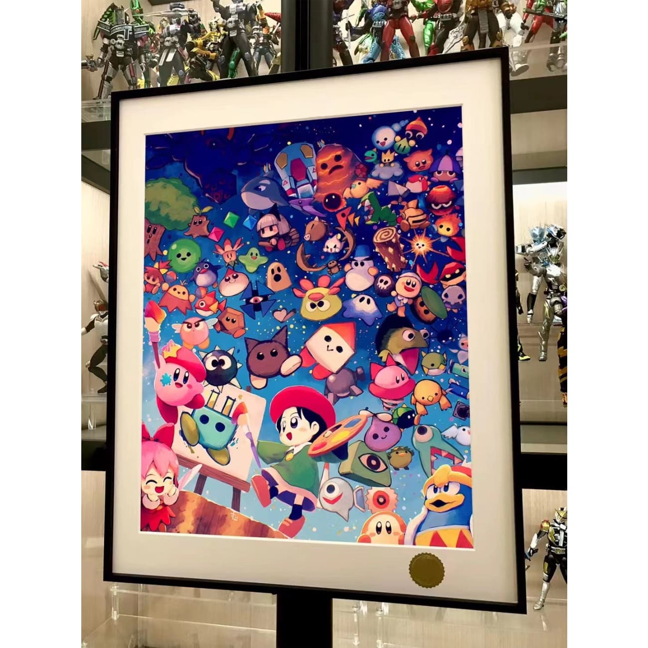 Xing Kong Studio - Adeleine, King Dedede, Ribbon & Kirby's 2.0 Poster Frame
