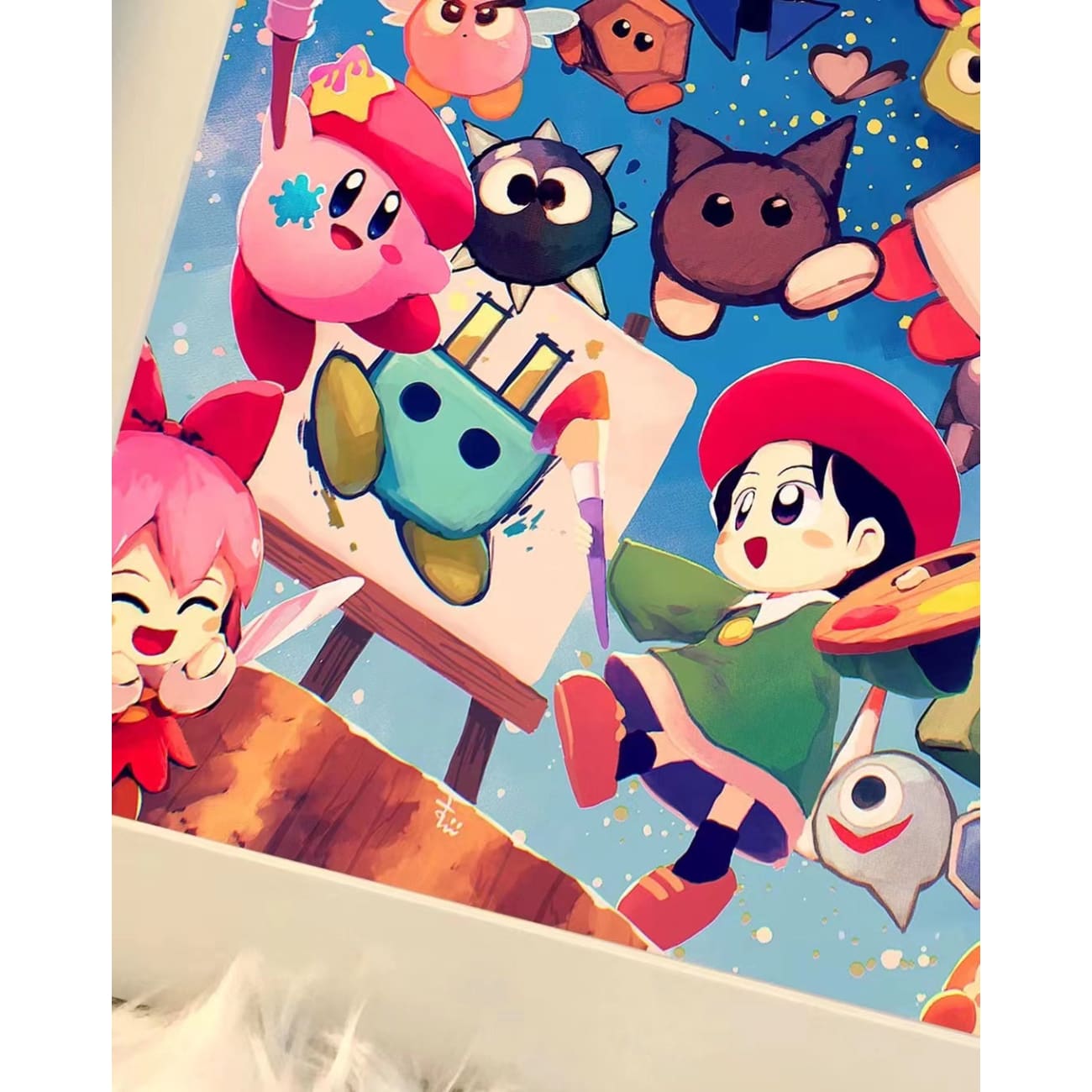 Xing Kong Studio - Adeleine, King Dedede, Ribbon & Kirby's 2.0 Poster Frame