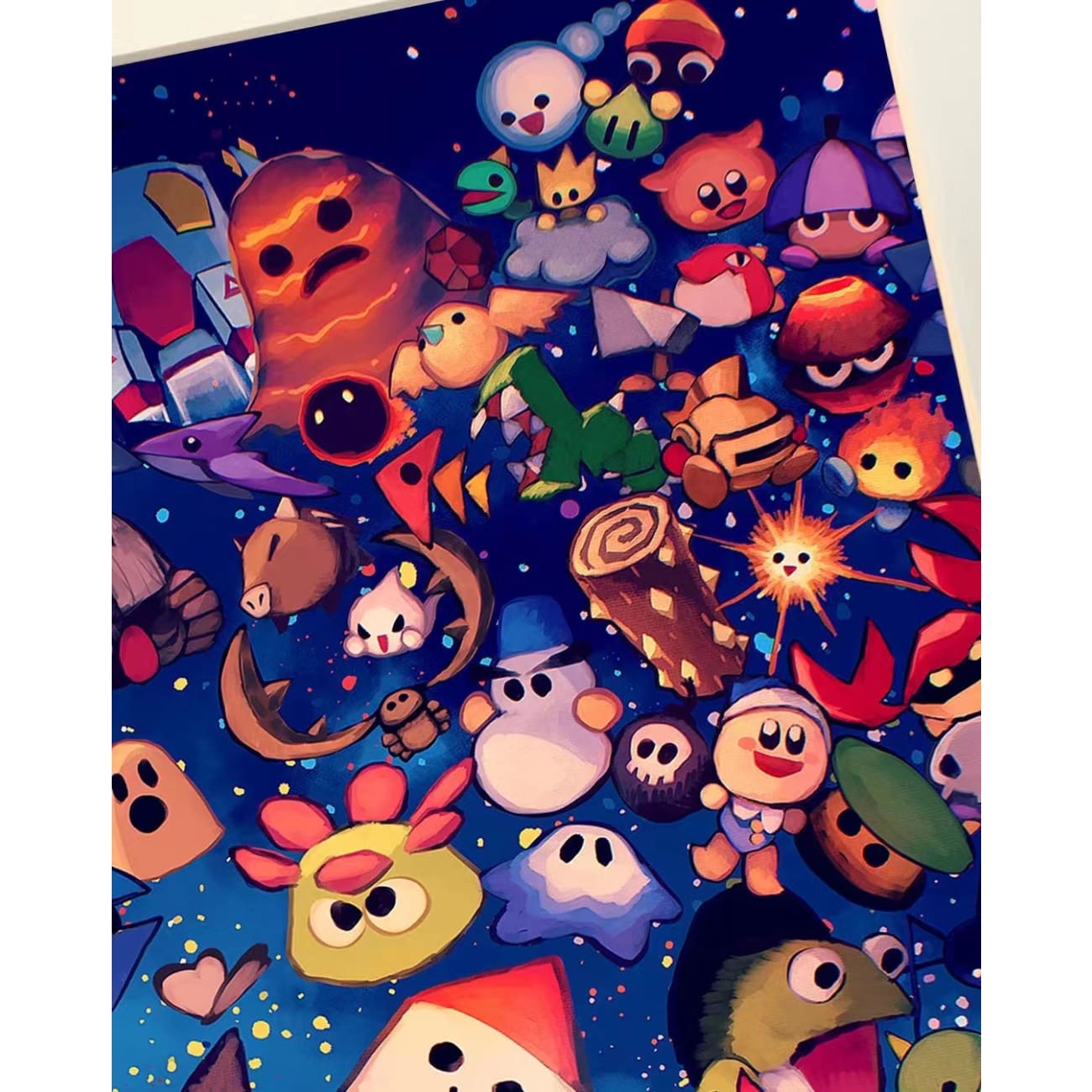 Xing Kong Studio - Adeleine, King Dedede, Ribbon & Kirby's 2.0 Poster Frame